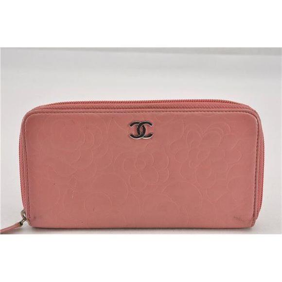 Auth Chanel Camellia Calf Skin Cc Logo #75466C21B - Picture 14 of 15